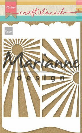 Sabluuna A4 - Marianne Design Craft Stencil Slimline Sunburst