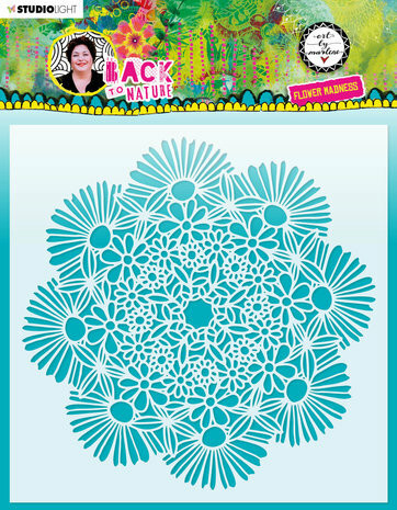 Sabluuna 20x20 cm - Art By Marlene Back To Nature Mask Flower Madness