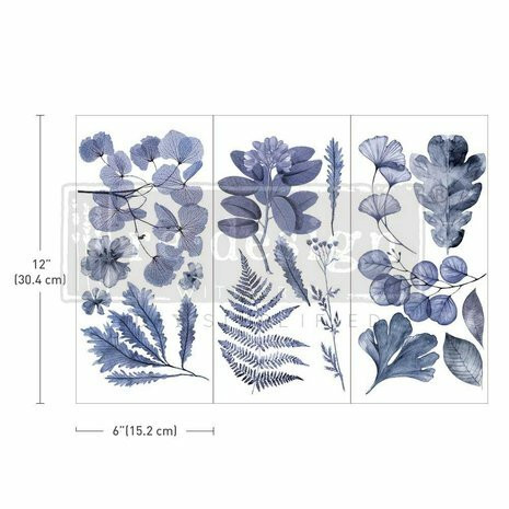 Siirtokuva  45x30 cm - Indigo Redesign With Prima Decor Transfers