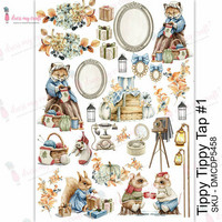 Vesisiirtokuva A4 - Dress My Craft Transfer Me Tippy Tippy Tap #1