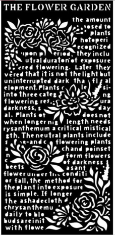 Sabluuna 12x25 cm - Stamperia Thick Stencil Garden of Promises The Flower Garden
