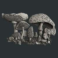 Silikonimuotti - Muotin koko n. 10x17  cm - Zuri Fairyland Mushrooms