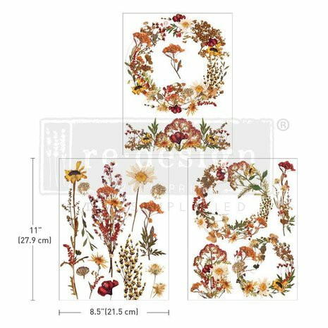 Siirtokuva  60x30 cm - Dried Wildflowers Redesign With Prima Middy Decor Transfers