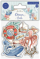 Vanerikoristeet - Craft Consortium Ocean Tale Wood Shapes