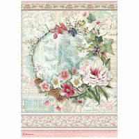 Decoupage-paperi A4 - Stamperia Rice Paper Sweet Winter Garland