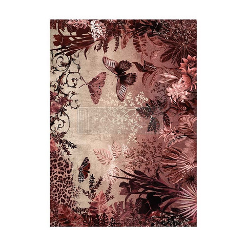 Decoupage-kuitupaperi 59x84 cm -  Sepia Rainforest Re-Design Decoupage Fiber Paper
