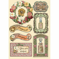 Vanerikoristeet 15x21 cm - Stamperia Wooden Shape A5 Rose Parfum