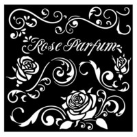 Sabluuna 18x18 cm - Stamperia Rose Parfum Thick Stencil Borders