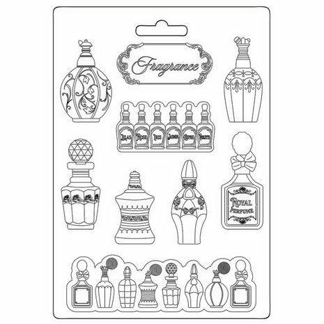 Muotti 21x29 cm - Stamperia Rose Parfum Soft Mould Fragrance