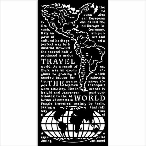Sabluuna 12x25 cm - Stamperia Thick Stencil Create Happiness The World
