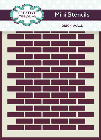 Sabluuna 8x10 cm - Creative Expressions Mini Stencils Brick Wall