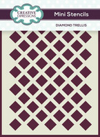 Sabluuna 8x10 cm - Creative Expressions Mini Stencils Diamond Trellis