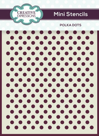 Sabluuna 8x10 cm - Creative Expressions Mini Stencils Polka Dots