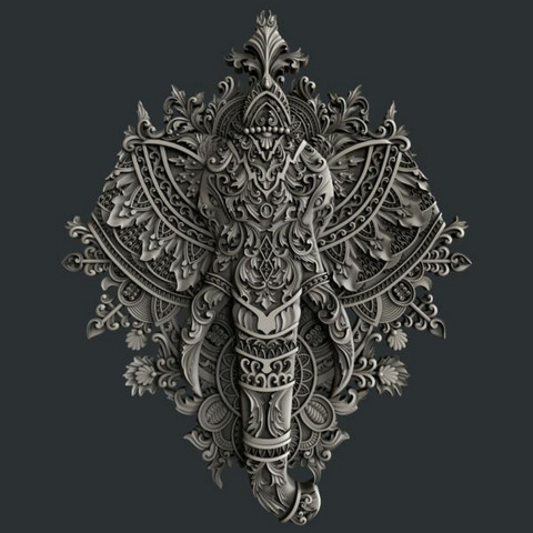 Silikonimuotti 11x15 cm - Ornate Elephant Zuri
