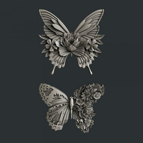 Silikonimuotti 14x14 cm - Butterfly Dance
