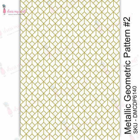 Vesisiirtokuva A4 - Dress My Craft Transfer Me Geometric Pattern #2