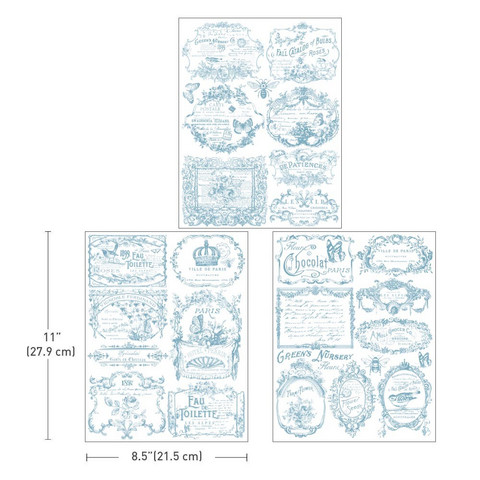 Siirtokuva 64x27 cm - Vintage Labels I Re-Design with Prima Decor Transfer