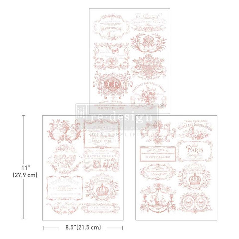 Siirtokuva 64x27 cm - Vintage Labels III Re-Design with Prima Decor Transfer