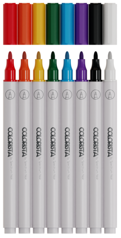 Maalitussit 8 kpl - 3 mm Colorista Paint Marker Bold Basics