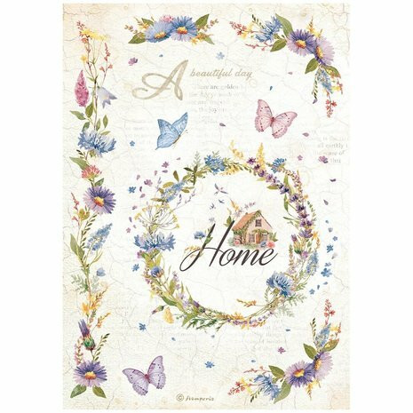 Decoupage-paperi A4 - Stamperia Rice Paper Garland