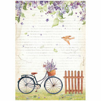 Decoupage-paperi A4 - Stamperia Rice Paper Bicycle