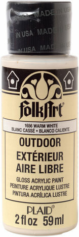 Ulkomaali valkoinen - FolkArt Outdoor - Warm White 59 ml