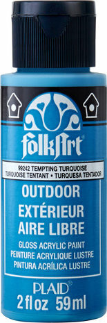 Ulkomaali turkoosi - FolkArt Outdoor - Tempting Turquoise 59 ml