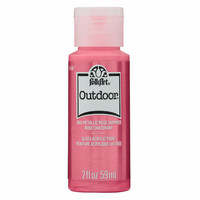 Ulkomaali metallinen pinkki - FolkArt Outdoor - Metallic Rose Shimmer 59 ml