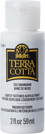 Tekstuurimaali valkoinen - FolkArt Terra Cotta - Snowbank 59 ml
