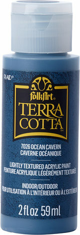 Tekstuurimaali sininen - FolkArt Terra Cotta - Ocean Cavern 59 ml