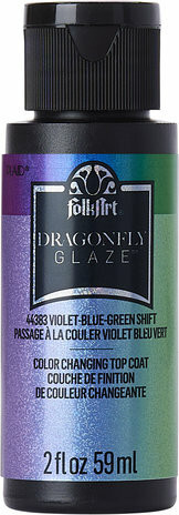 Väriä vaihtava kuullote - FolkArt Dragonfly Glaze - Violet-Blue-Green 59 ml