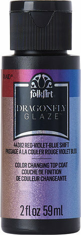Väriä vaihtava kuullote - FolkArt Dragonfly Glaze - Red-Violet-Blue 59 ml