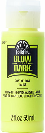 Pimeässä hohtava maali keltainen - FolkArt Glow-In-The-Dark - Yellow 59 ml
