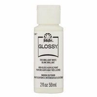 Kiiltävä akryylimaali valkoinen - FolkArt Glossy - Brilliant White 59 ml