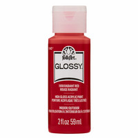 Kiiltävä akryylimaali punainen - FolkArt Glossy - Radiant Red  59 ml