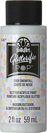 Glitterlakka pinkki - FolkArt Glitterific Pop - Snowfall 59 ml