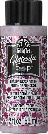 Glitterlakka punainen - FolkArt Glitterific Pop - Princess Potion 59 ml