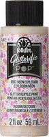 Glitterlakka keltainen - FolkArt Glitterific Pop - Neon Explosion 59 ml