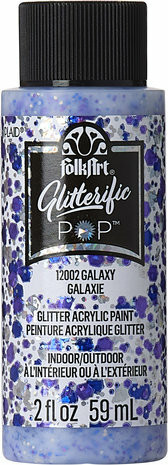 Glitterlakka sininen - FolkArt Glitterific Pop - Galaxy 59 ml