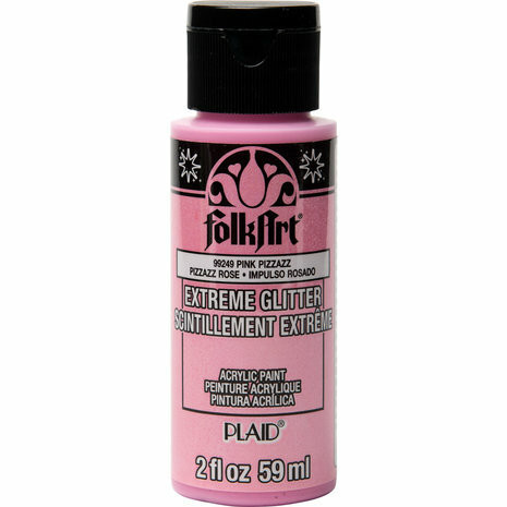 Glittermaali pinkki - FolkArt Extreme Glitter - Pink Pizzazz 59 ml
