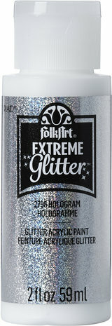 Glittermaali hopea - FolkArt Extreme Glitter - Hologram 59 ml