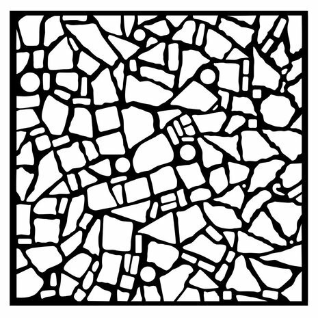 Sabluuna 18x18 cm - Stamperia Thick Stencil Mosaic