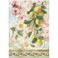 Decoupage-paperi A4 - Stamperia Rice Paper Lemons
