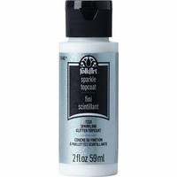 Glitterlakka hopeinen - FolkArt Sparkle Glitter Top Coat - 59 ml