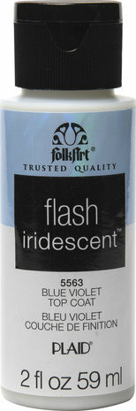 Väriä vaihtava glitterlakka - FolkArt Flash Iridescent Top Coat Blue Violet - 59 ml