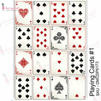 Vesisiirtokuva A4 - Dress My Craft Transfer Me Playing Cards #1