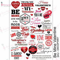Vesisiirtokuva A4 - Dress My Craft Transfer Me Be Mine Valentine