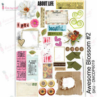 Vesisiirtokuva A4 - Dress My Craft Transfer Me Awesome Blossom #2