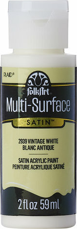 Monikäyttömaali valkoinen - FolkArt Multi-Surface Satin Vintage White 59 ml