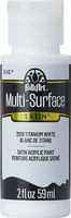 Monikäyttömaali valkoinen - FolkArt Multi-Surface Satin Titanium White 59 ml